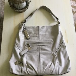 B Makowsky large bag, gray, mint condition!